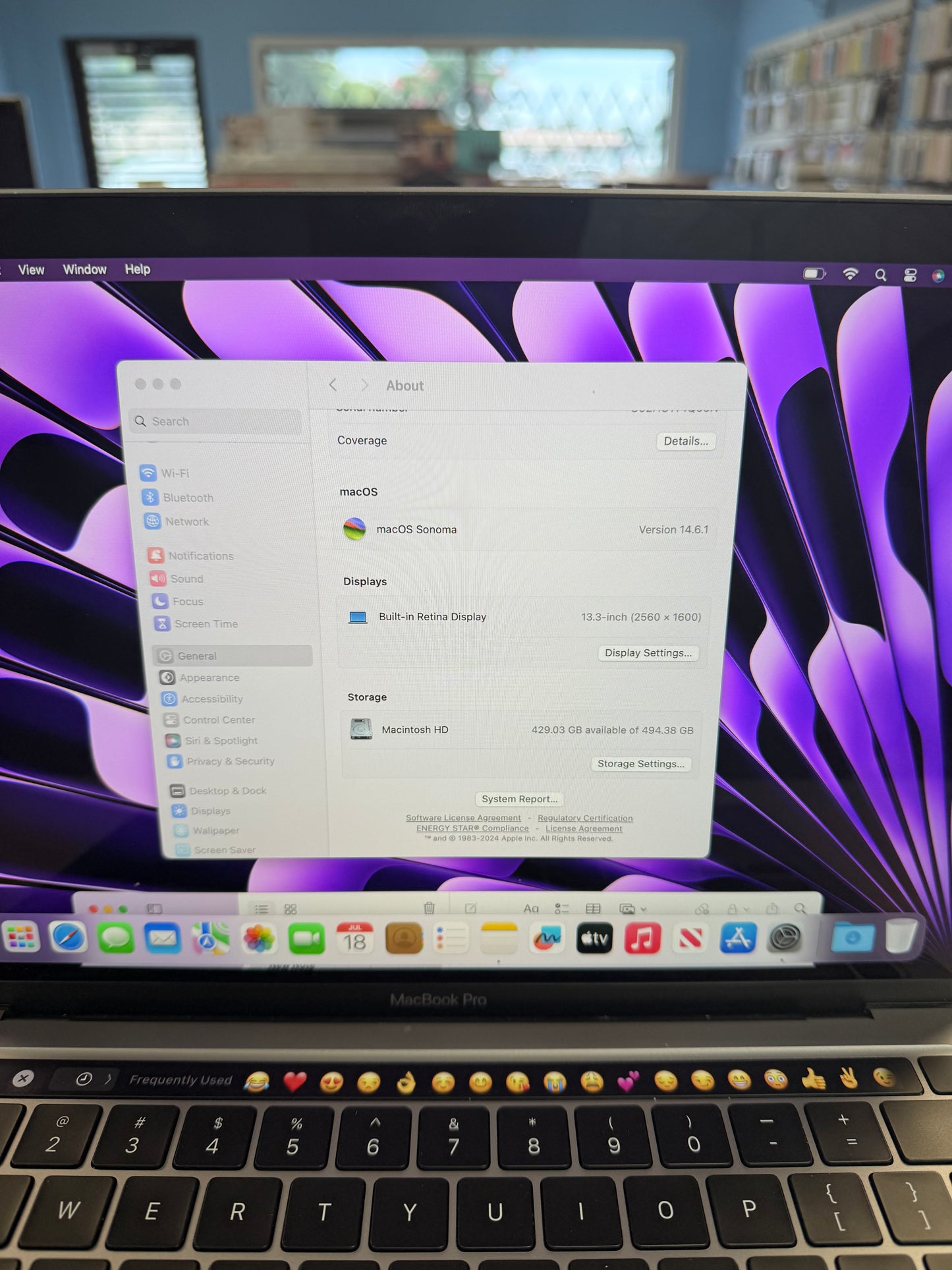 MacBook Pro 13inch Touchbar M1 - 16Gb Ram - 512ssd Battery cycle 1