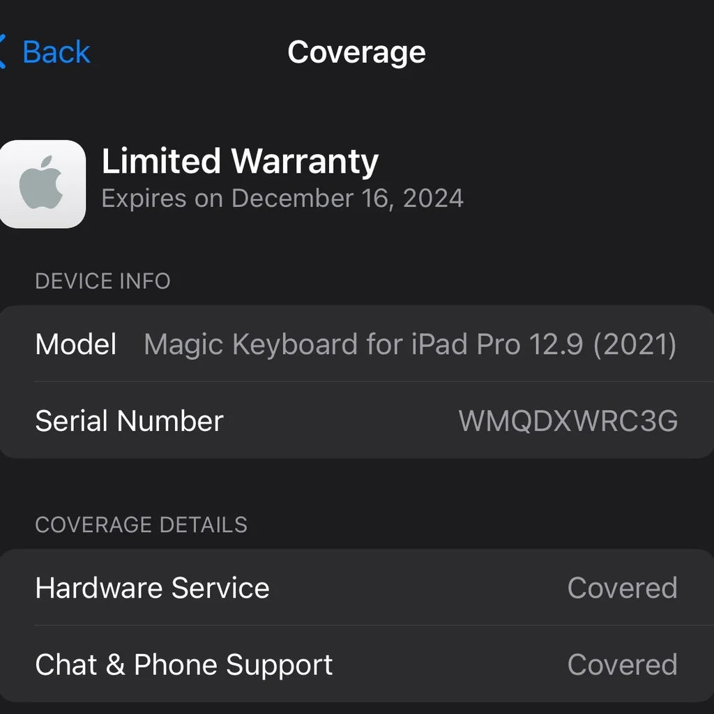 Apple Magic Keyboard For iPad Pro 12.9inch Fits Generation 3/4/5/6