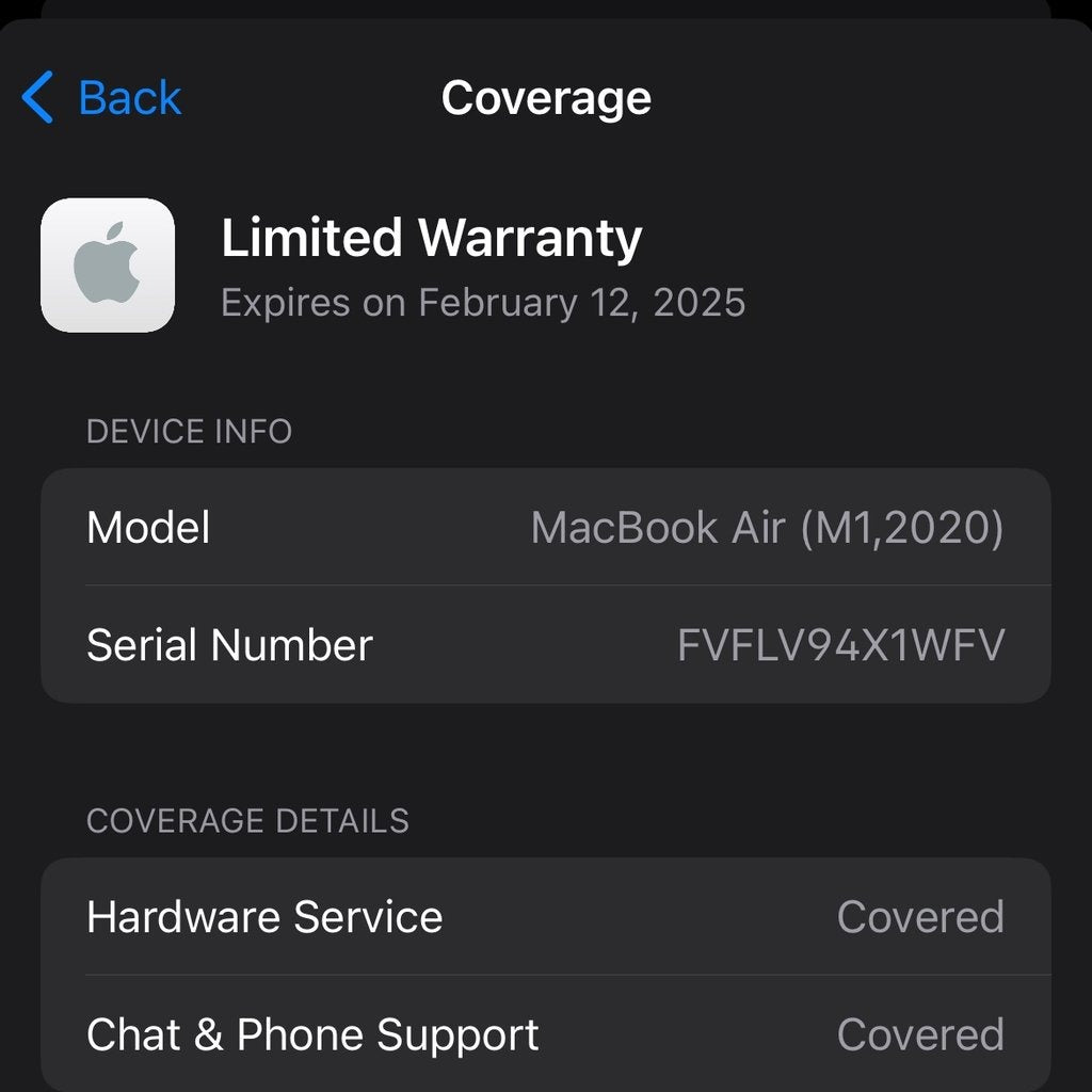 MacBook Air M1 New Sealed with Apple Care till Feb 2025