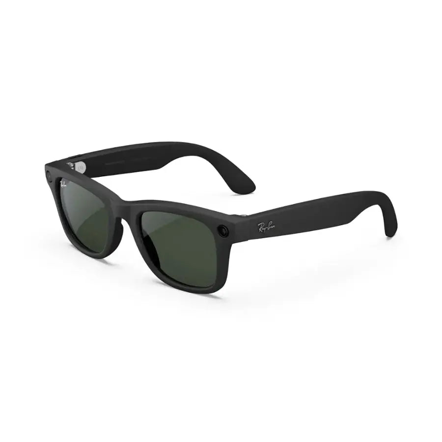 Ray-Ban Meta - Wayfarer glasses with Meta Ai, Audio, Photo, Video Compatibility  (Clear to Green Transitions Lenses) Matte Black