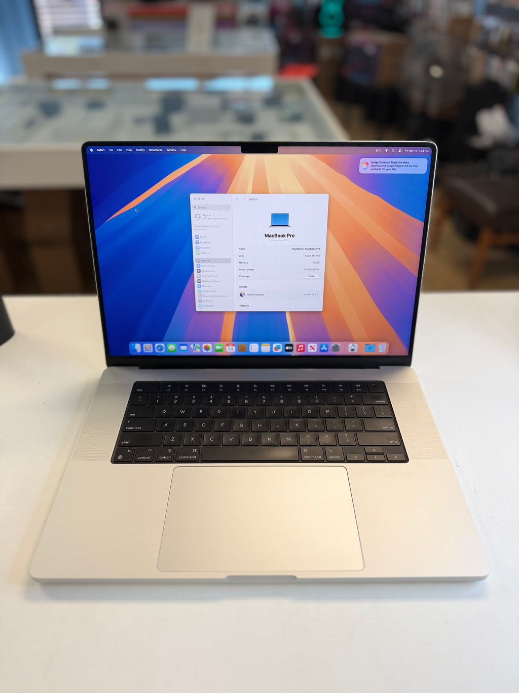 MacBook Pro 16-inch M3 Pro 18GB RAM 512GB SSD With Apple Care Plus TIL 2027