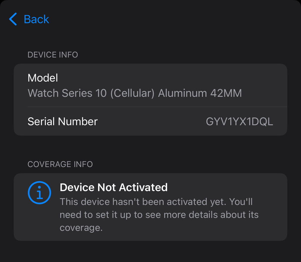 Apple Watch Series 10 42mm (Cellular) Jet Black S/M New with full year warranty