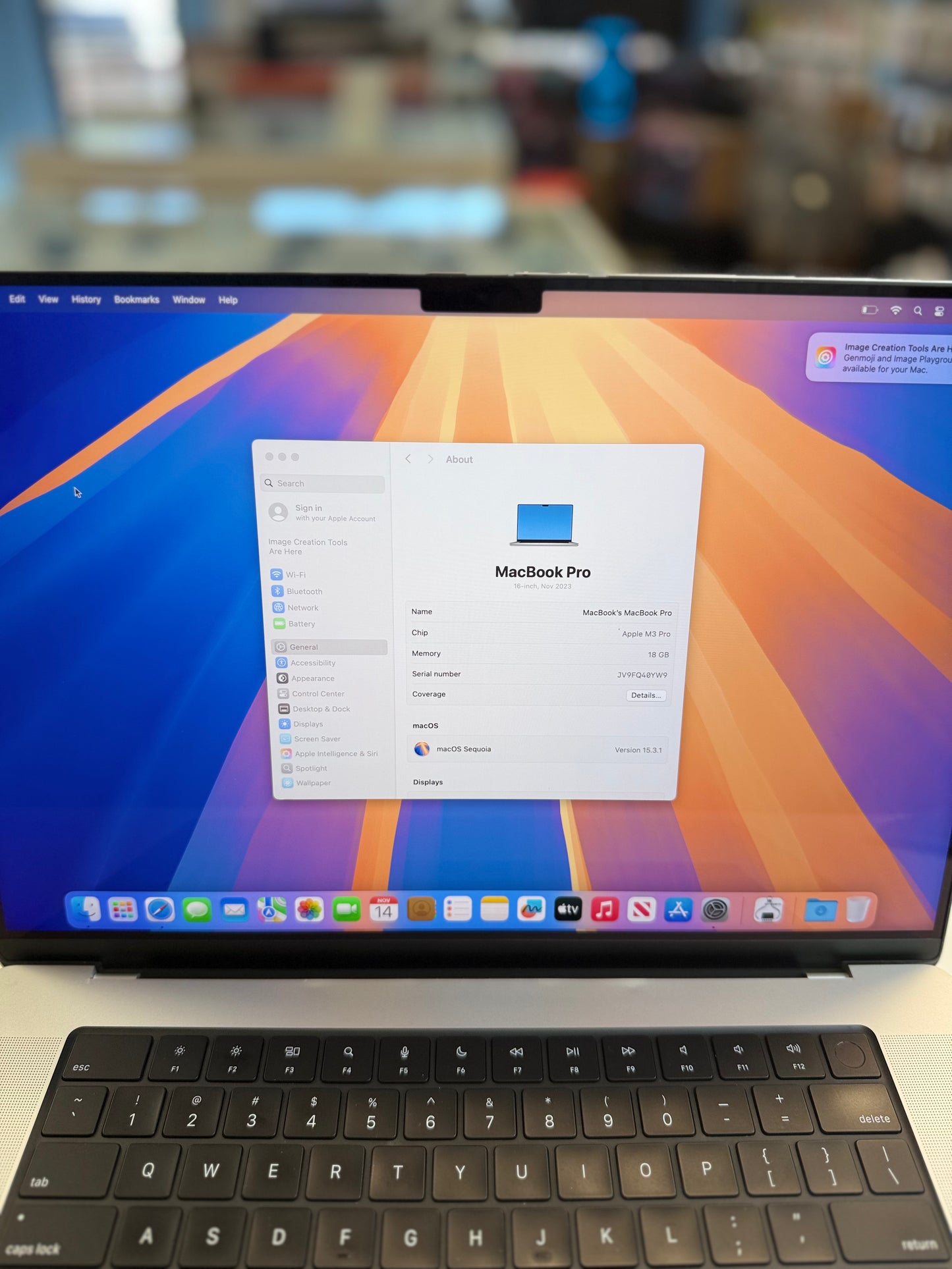 MacBook Pro 16-inch M3 Pro 18GB RAM 512GB SSD With Apple Care Plus TIL 2027