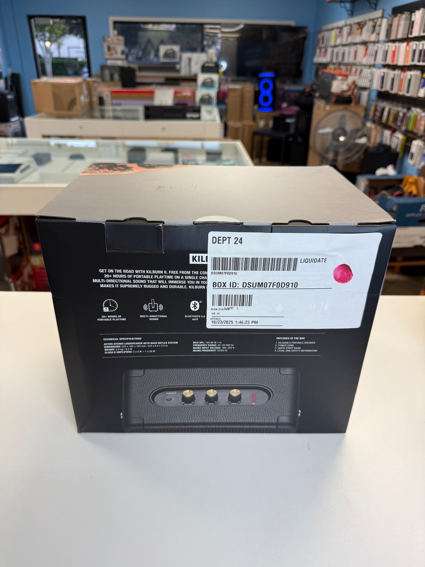 Marshall Kilburn II Portable Bluetooth speaker Brand New