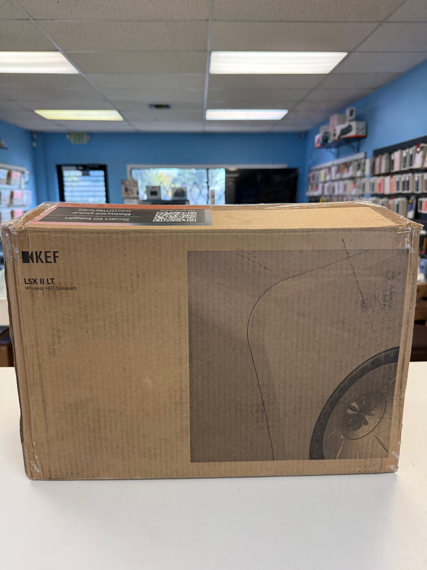 KEF LSX II LT Wireless HiFi Speakers Set Of 2 - Stone White