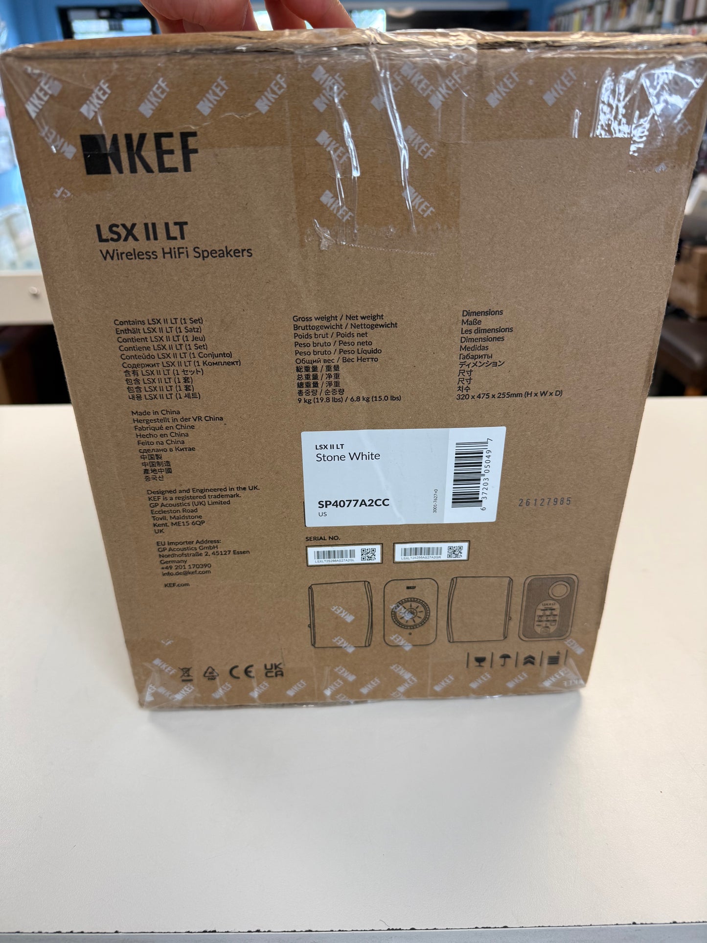 KEF LSX II LT Wireless HiFi Speakers Set Of 2 - Stone White