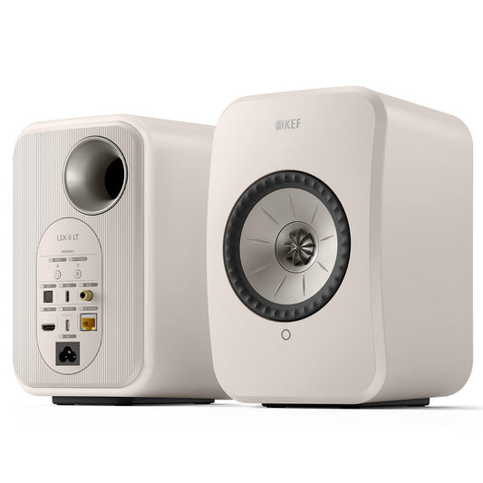KEF LSX II LT Wireless HiFi Speakers Set Of 2 - Stone White