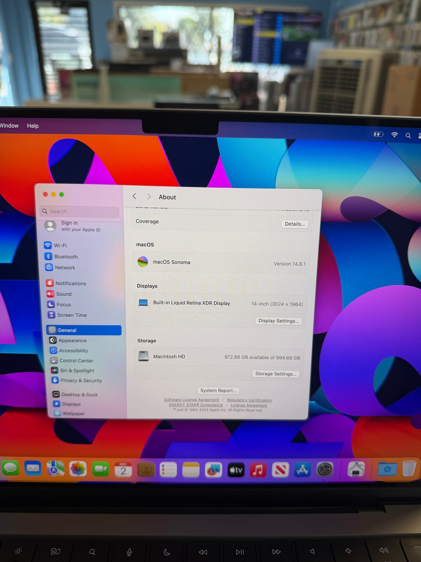 MacBook Pro 14inch M1 Pro 16Gb Ram 1TB ssd Battery cycle 21