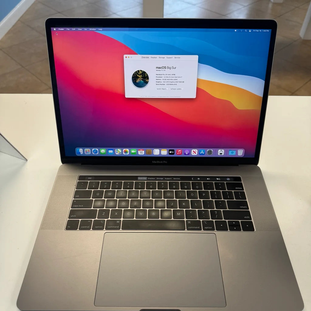 MacBook Pro 15inch TouchBar I7/16/1tb With A lot Of Apps