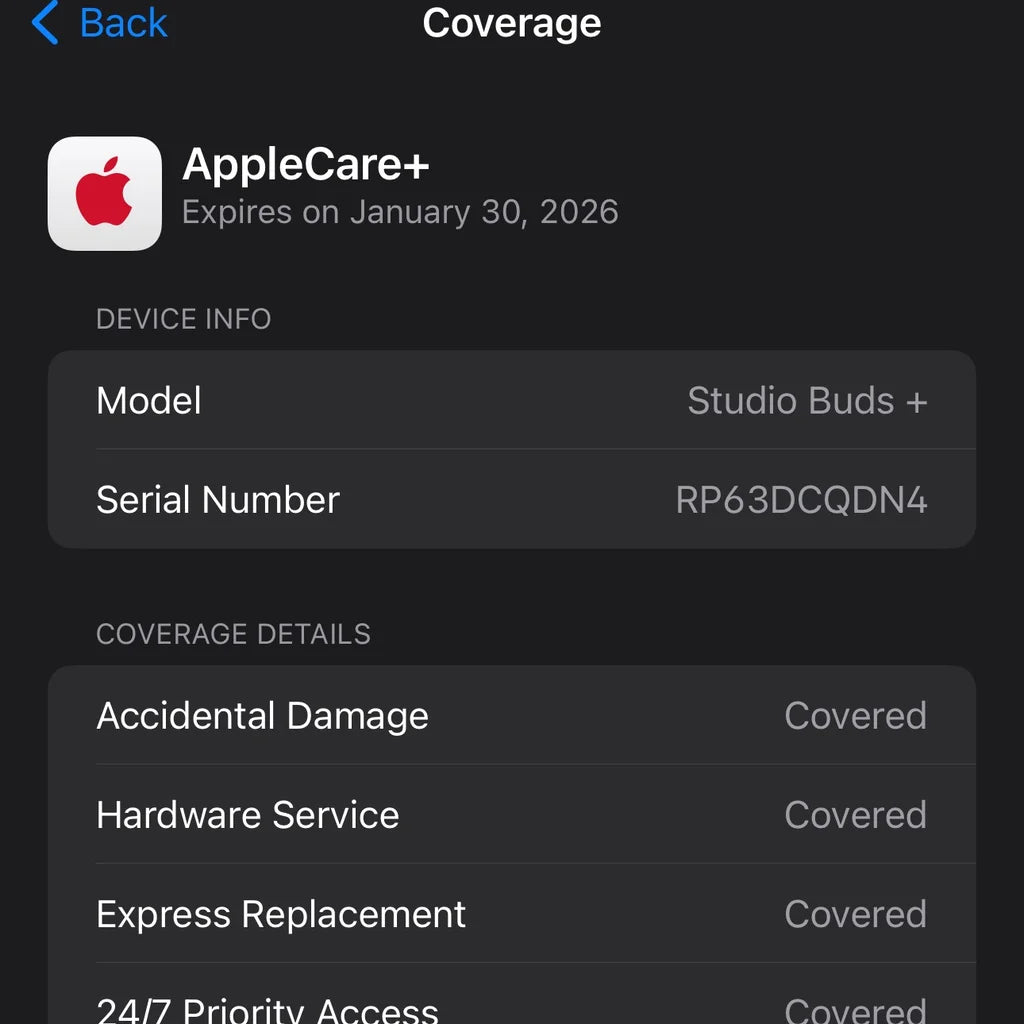 Beats Studio Buds+ Noise Cancelling Earbuds With Apple care Plus 2026