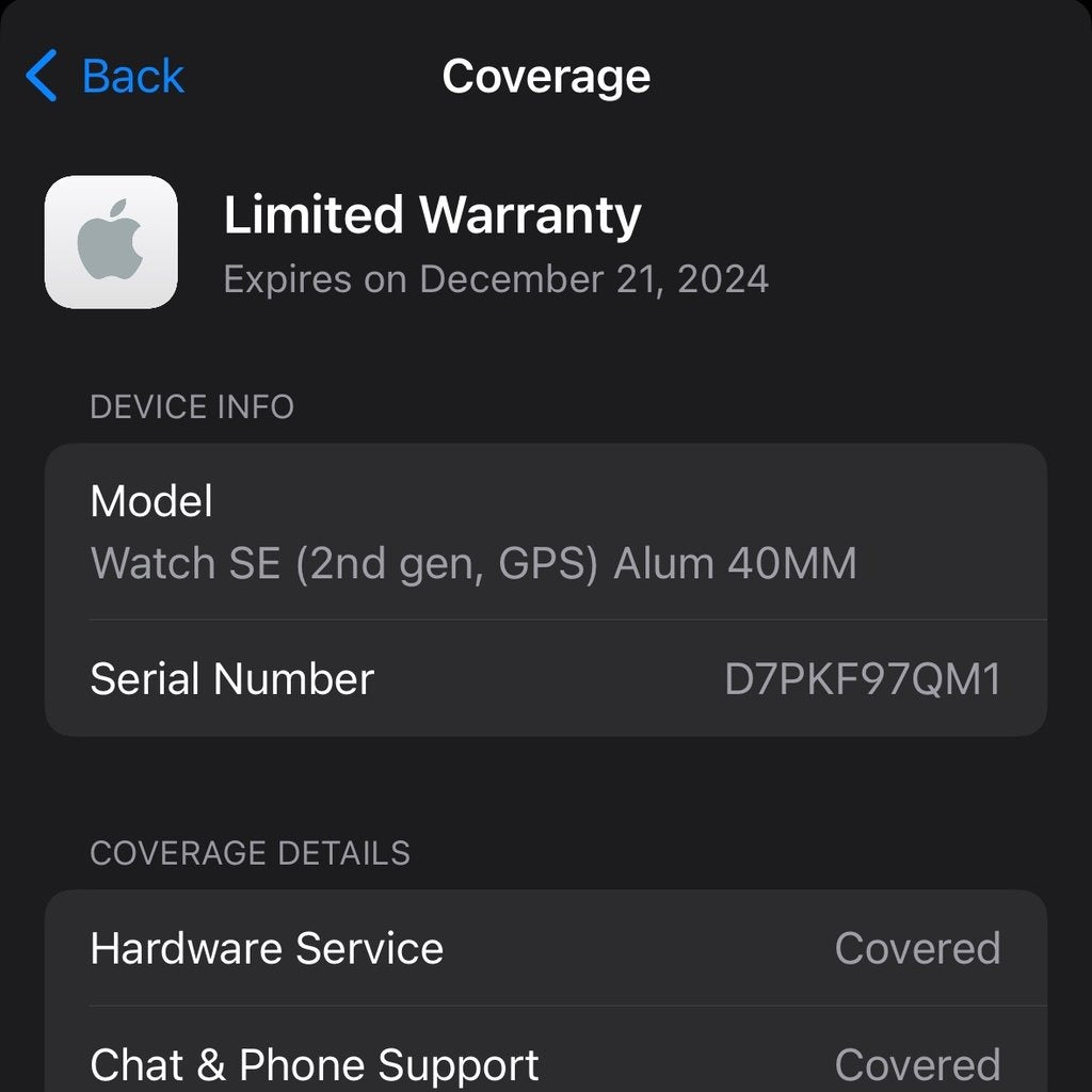 Apple Watch SE (Gen 2) 40mm Starlight New with Apple care till Dec